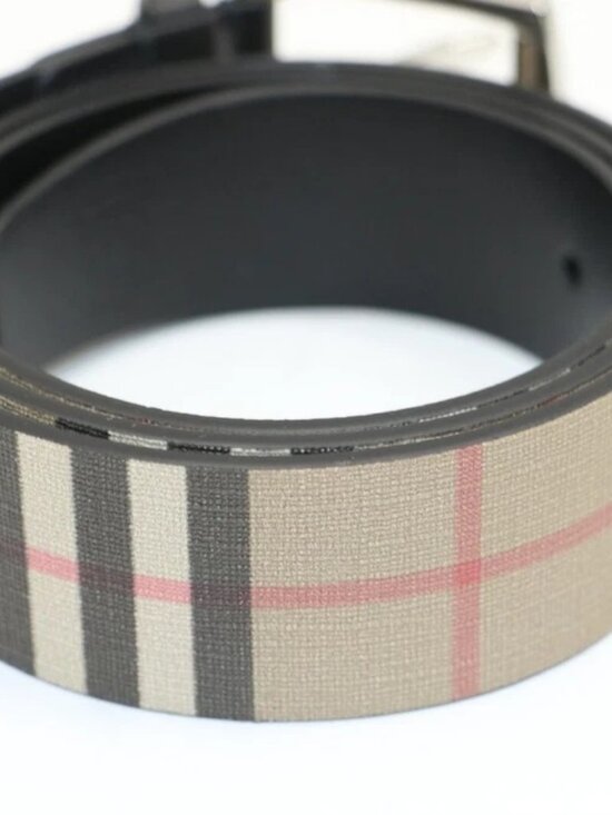 Burberry Vintage Check And Leather Belt Archive Size 85 - Beige/Black main image 9